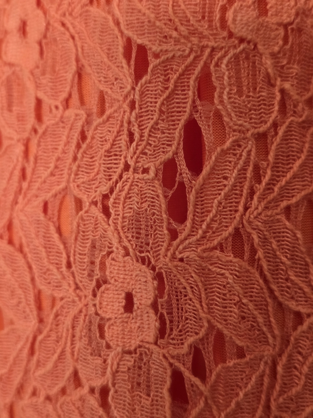 Vintage Ceres Orange Lace Mini Dress Button Front 90s Boho Festival Cottagecore - Picture 4 of 12